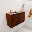 Mondiaz JOYA-DLUX 71.6cm toiletmeubel - ronding rechts kleur Ruby - Wastafel FAYE positie Links 1 kraangat kleur Oza. SW1425534