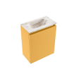 MONDIAZ TURE-DLUX meuble WC 40 cm Ocher. Lavabo EDEN Frappe position milieu. Sans trou de robinet. SW1102852