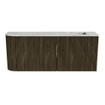 Mondiaz JOYA-DLUX 101.6cm toiletmeubel - ronding links kleur Shadow - Wastafel FAYE positie Rechts Zonder kraangat kleur Glace. SW1422795