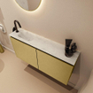 MONDIAZ TURE-DLUX Meuble WC 100 cm Oro. EDEN lavabo Opalo position gauche. Avec 1 trou de robinet. SW1104456