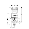 Geberit Gis réservoir encastré h114cm omega res12cm SW1211475