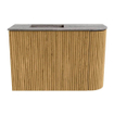 Mondiaz JOYA-DLUX Meuble de toilette 61,6cm - arrondi droite couleur Oak - Lavabo FAYE position Gauche 1 trou de robinet couleur Oza. SW1424154
