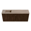 Mondiaz JOYA-DLUX 100cm meuble de toilette - couleur Walnut - Vasque FAYE position Gauche 1 trou de robinet couleur Saba. SW1424677