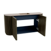 Mondiaz JOYA-DLUX 83.2cm toiletmeubel - ronding links en rechts kleur Shadow - Wastafel FAYE positie Midden 1 kraangat kleur Saba. SW1425167
