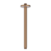 IVY Concord Ensemble de douche pluie - encastré - symmetry - inverseur-arrêt 2 voies - bras de plafond 30 cm - pomme de douche principale medium 25 cm - barre de douche avec sortie - flexible de douche 150 cm - douchette barre - RVS316 - cuivre brossé mat SW1031995