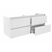 Wiesbaden Vision Meuble sous vasque avec 4 tiroirs 2 découpes 120 x 46 cm blanc brillant SW95810