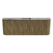 Mondiaz JOYA-DLUX 123.2cm toiletmeubel - ronding links en rechts kleur Dusk - Wastafel FAYE positie Midden 1 kraangat kleur Sombra. SW1426187