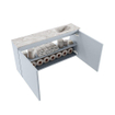 MONDIAZ TURE-DLUX 100cm meuble de toilettes Clay. EDEN lavabo Glace position droite. Sans trou de robinet. SW1103216