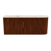 Mondiaz JOYA-DLUX 101.6cm toiletmeubel - ronding rechts kleur Ruby - Wastafel FAYE positie Links 1 kraangat kleur Nata. SW1425461