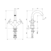 Best Design NewJax wastafelkraan 25cm messing chroom SW20687