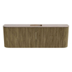Mondiaz JOYA-DLUX Meuble de salle de bains 123,2cm - arrondis gauche et droite couleur Dusk - Vasque FAYE position Milieu Sans trou de robinet couleur Saba SW1426114