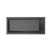 Xenz Kristal Ligbad - 180x80x48 - afvoer Midden - acryl - ebony SW378288