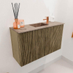 Mondiaz JOYA-DLUX 70cm toiletmeubel - kleur Dusk - Wastafel FAYE positie Midden 1 kraangat kleur Arena. SW1425737