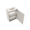MONDIAZ TURE-DLUX Meuble de toilettes 40 cm Linen. EDEN lavabo Frappe position milieu. Sans trou de robinet. SW1102817