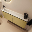 MONDIAZ TURE-DLUX Meuble toilette - 120cm - Oro - EDEN - vasque Ostra - position gauche - 1 trou de robinet SW1105214