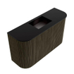 Mondiaz JOYA 73.2cm toiletmeubel - ronding links en rechts kleur Shadow - Wastafel FAYE positie Midden Zonder kraangat kleur Urban. SW1421542
