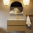 Mondiaz VICA-DLUX Ensemble de meuble de salle de bain - 90cm - meuble sous-vasque oro - 2 tiroirs - lavabo encastré cloud milieu - 1 trou de robinet - version haute de 60cm - frape SW1089224