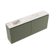 MONDIAZ TURE-DLUX Meuble de toilettes 120 cm Army. EDEN lavabo Frappe position gauche. Avec 1 trou de robinet. SW1102649