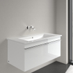 Villeroy & Boch Venticello Lavabo pour meuble avec lavabo au centre 100x50cm sans trou pour robinetterie avec trop plein ceramic+ blanc 1025125