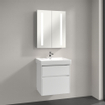 Villeroy & Boch My View 14+ armoire de toilette - avec 2 portes avec éclairage LED vertical 60x75x17.3cm - incl. boîte à médicaments verrouillable 1025443