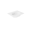 Adema Chaci PLUS Ensemble de meuble - 59.5x86x45.9cm - 1 vasque ovale en céramique Blanc - 1 trou de robinet - 3 tiroirs - miroir rectangulaire - Blanc mat SW926036