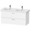 Duravit XBase Meuble sous-lavabo 120x45.8x56cm Poignée standard avec fermeture en douceur panneau de particules blanc Mat SW420789
