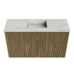 Mondiaz JOYA-DLUX 70cm meuble de toilette - couleur Dusk - Vasque FAYE position Milieu 1 trou de robinet couleur Opalo. SW1423315