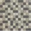 The Mosaic Factory London mozaïektegel - 30x30cm - wand en vloertegel - Vierkant - Porselein Grey, Dark Grey, Black Mat SW451329