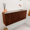 Mondiaz JOYA-DLUX 100cm meuble de salle de bains - couleur Ruby - Vasque FAYE position Droite Sans trou de robinet couleur Saba. SW1425605