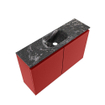 MONDIAZ TURE-DLUX Meuble de toilettes 80 cm Fire. EDEN lavabo Lava position milieu. Sans trou de robinet. SW1103764