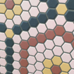 The Mosaic Factory Hexagon mozaïektegel - 26x30cm - wand en vloertegel - Zeshoek/Hexagon - Porselein Terra Cotta Mat SW1015065
