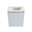 MONDIAZ TURE-DLUX Meuble toilette - 40cm - Clay - EDEN - vasque Frappe - position centrale - sans trou de robinet SW1105213