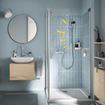 GROHE Precision Trend Doucheset - thermostatische douchekraan - met glijstangset - 60cm - vierkante handdouche - 1 straalsoort - gladde doucheslang - chroom SW1028103