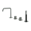 Hotbath Archie Combinaison bord de baignoire mitigeur monocommande avec bec et inverseur 2 voies IX INOX316 SW799002