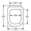 Villeroy & Boch Subway 2.0 closetzitting - zonder deksel met doorlopende scharnieren wit 1025188