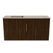 Mondiaz JOYA-DLUX Meuble de salle de bains 80cm - couleur Walnut - Vasque FAYE position Gauche Sans trou de robinet couleur Arena SW1424323