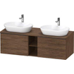 Duravit D-neo Meuble sous vasque 140x55x45.9cm 2 tiroirs Noisetier (donker) mat SW641351