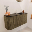 Mondiaz JOYA-DLUX 81.6cm toiletmeubel - ronding links kleur Dusk - Wastafel FAYE positie Rechts 1 kraangat kleur Lava. SW1423246