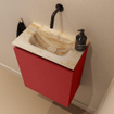 MONDIAZ TURE-DLUX Meuble toilette - 40cm - Fire - EDEN - vasque Frappe - position centrale - sans trou de robinet SW1102768