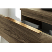 Thebalux type meuble 120x45x50cm 1x niche poignée en saillie cuivre 1 tiroir à fermeture douce poignée standard mdf/panneau de particules/métal bois carbone SW769133