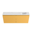 MONDIAZ TURE-DLUX Meuble toilette - 120cm - Ocher - EDEN - vasque Opalo - position droite - 1 trou de robinet SW1104435