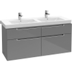 Villeroy & Boch Subway 2.0 meuble sous-lavabo - 128,7x59x44,9cm - Glossy grey SW118762