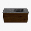Mondiaz CIRO-DLUX Badkamermeubelset - 110x45x50cm - Solid surface wastafel Lava - 1 wasbak Rechts - zonder kraangaten - 2 lades - Walnut SW1530165