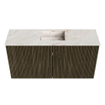 Mondiaz JOYA-DLUX Meuble de salle de bains 80cm - couleur Shadow - Vasque FAYE position Milieu Sans trou de robinet couleur Frappe. SW1422674