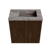 Mondiaz JOYA-DLUX Meuble de toilette 40cm - couleur Walnut - Vasque FAYE position Droite 1 trou de robinet couleur Sombra. SW1424702