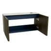 Mondiaz JOYA-DLUX 80cm meuble de salle de bains - couleur Shadow - Vasque FAYE position Droite 1 trou de robinet couleur Ostra. SW1422990