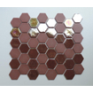 The Mosaic Factory Valencia Carrelage mosaïque 4,3x4,9x0,5cm hexagonal et brillant pour le mur et le sol et pour l'intérieur et l'extérieur résistant au gel Bordeaux mat SW374589