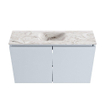 MONDIAZ TURE-DLUX Meuble de toilettes 80 cm Clay. EDEN lavabo Glace position milieu. Sans trou de robinet. SW1103229