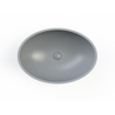 Arcqua Prince vasque 49x34cm ovale marbre coulé mat béton SW538257