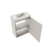 MONDIAZ TURE-DLUX Meuble de WC 40 cm Linen. Lavabo EDEN Ostra position centrale. Sans trou de robinet. SW1104897